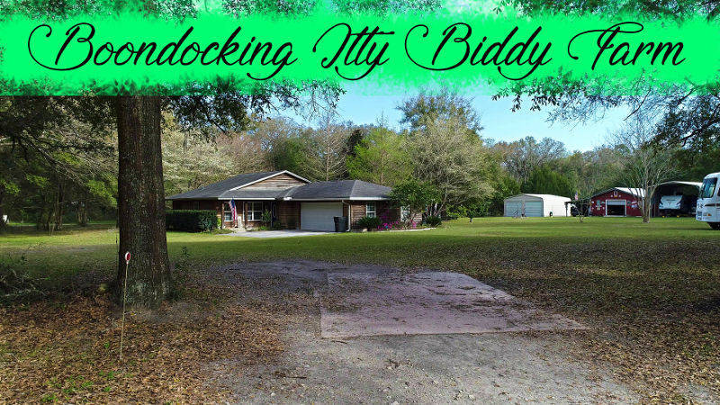 boondockers welcome free rv camping Itty Biddy Farm
